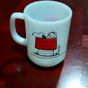 Snoopy glass coffee mug